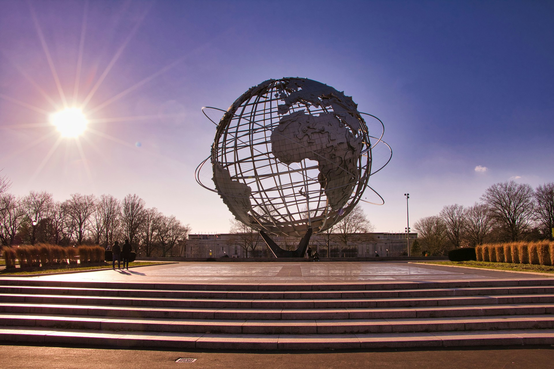 The Unisphere at Flushing Meadows Corona Park in Queens, New York. Title Unisphere, Queens | Pinpoint The Unisphere at Flushing Meadows Corona Park in Queens, New York.
